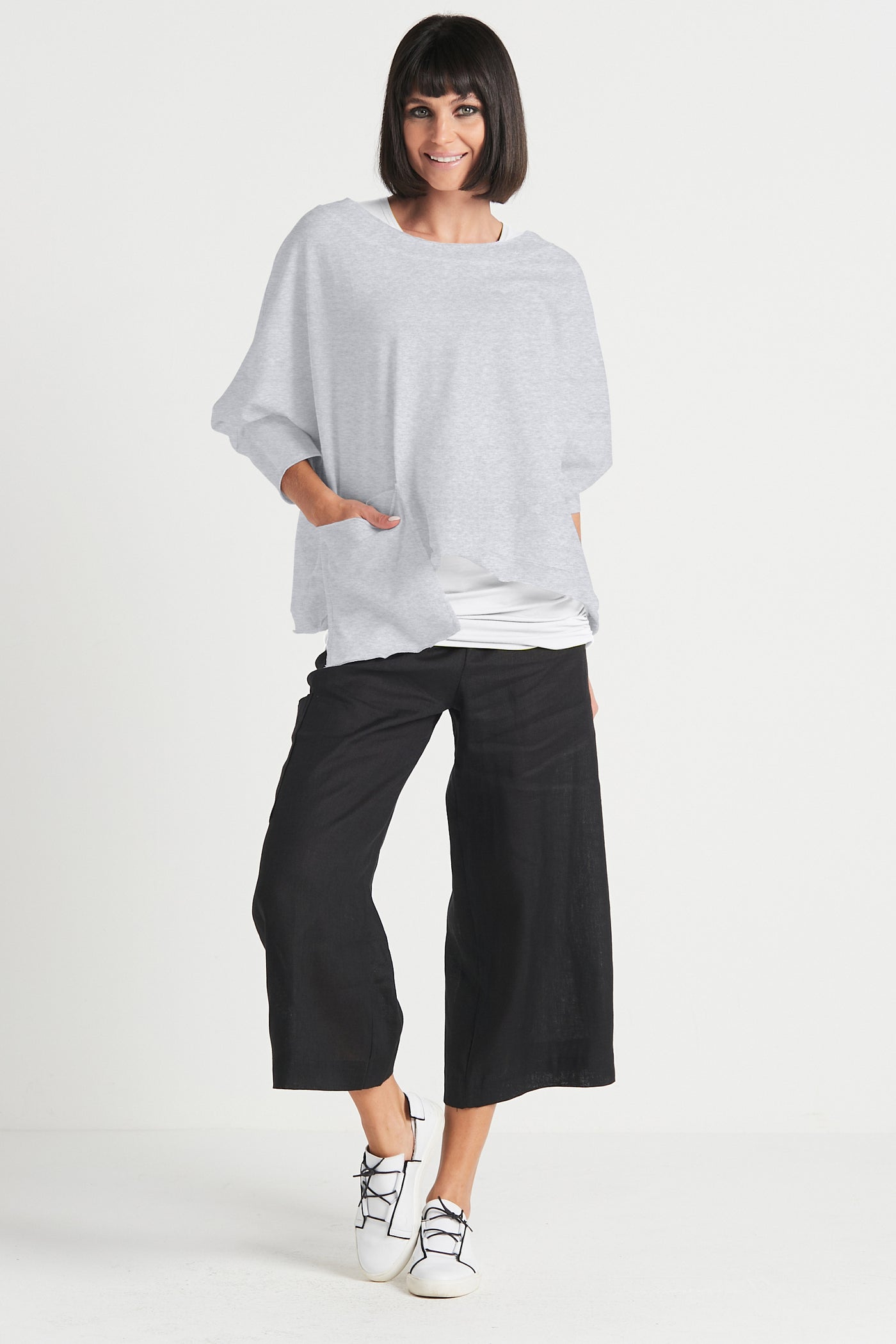 French Terry Drop Pocket Tee