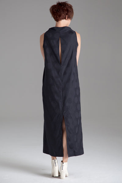Cotton Jacquard Column Dress