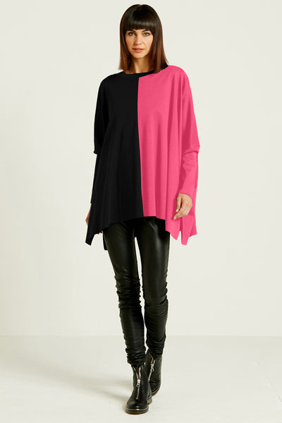 Pima Cotton Two Tone Crew Swing Tee
