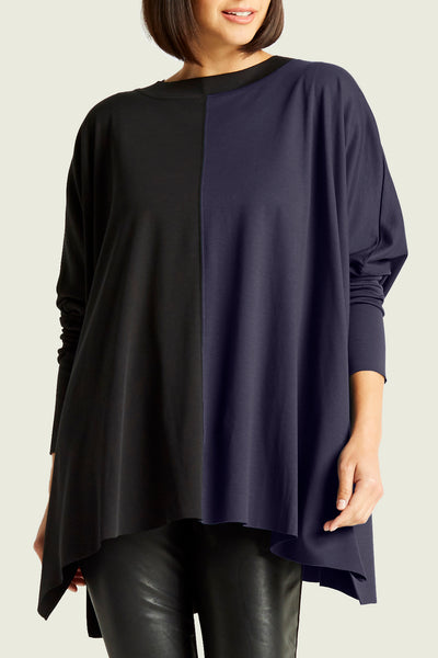 Pima Cotton Two Tone Crew Swing Tee