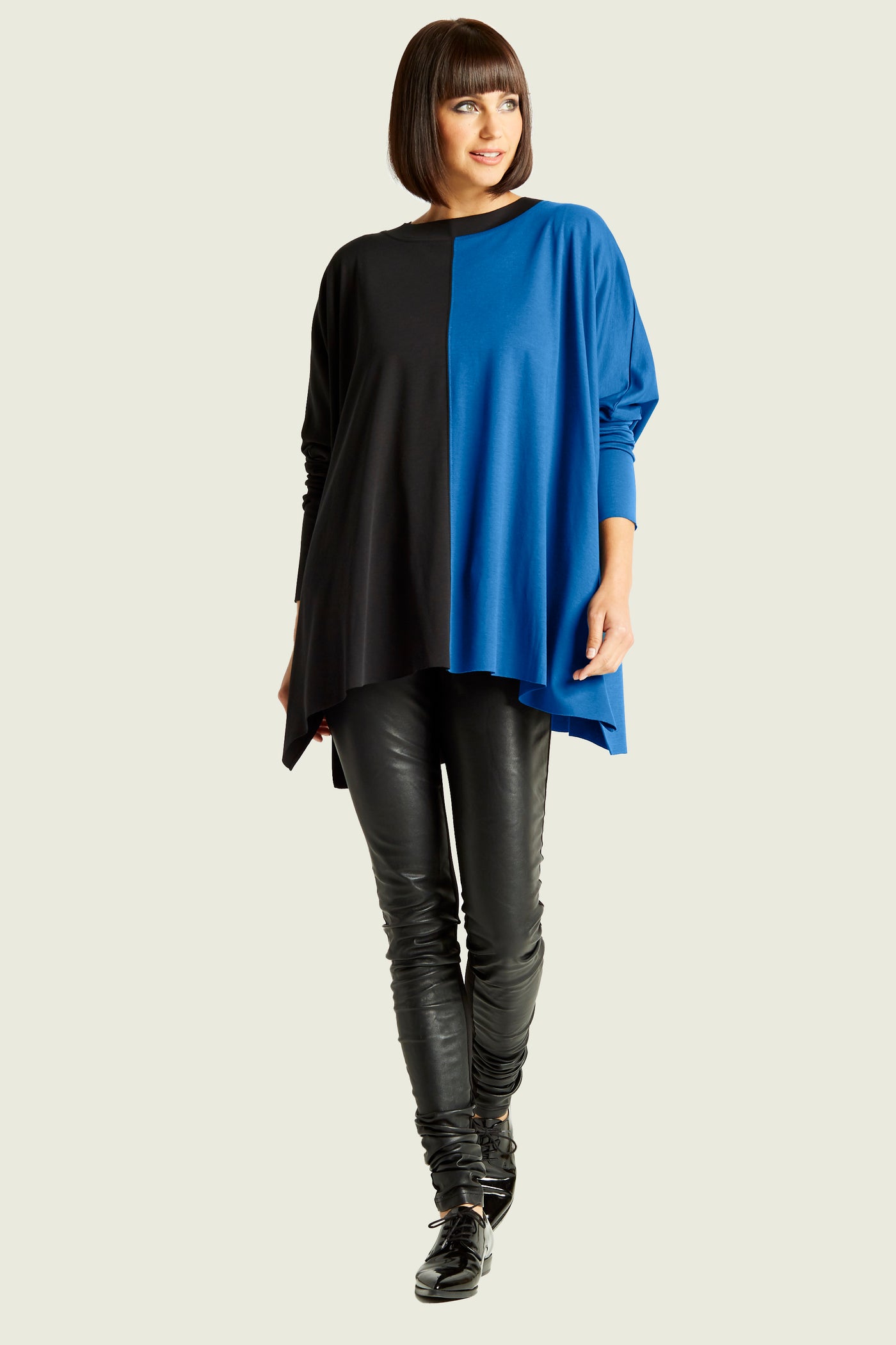 Pima Cotton Two Tone Crew Swing Tee