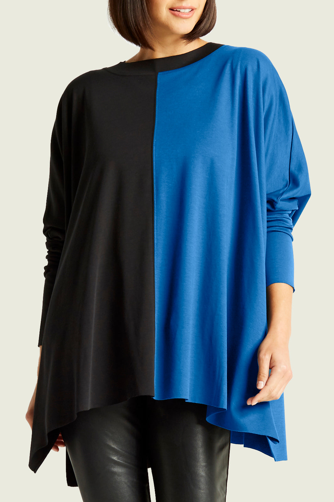 Pima Cotton Two Tone Crew Swing Tee