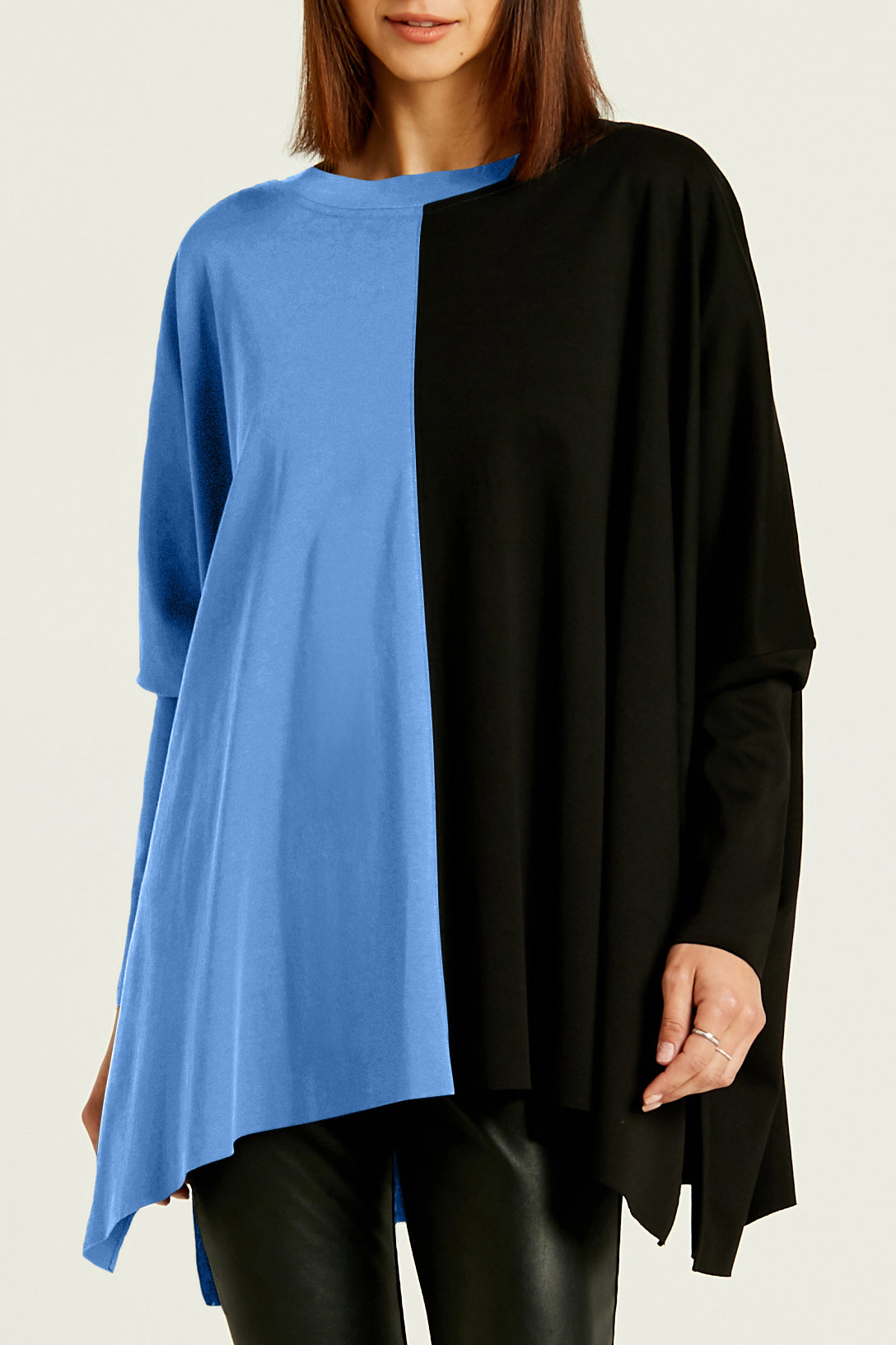 Pima Cotton Two Tone Crew Swing Tee