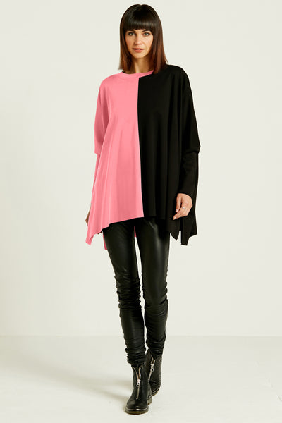 Pima Cotton Two Tone Crew Swing Tee