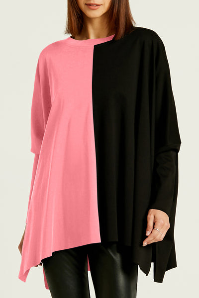 Pima Cotton Two Tone Crew Swing Tee