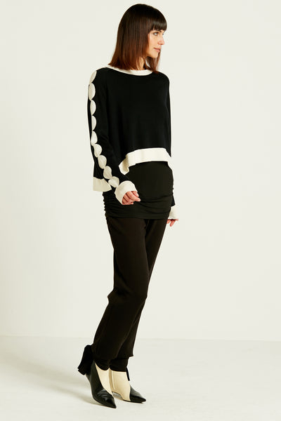 Pima Cotton Circling Mini Crewneck Sweater