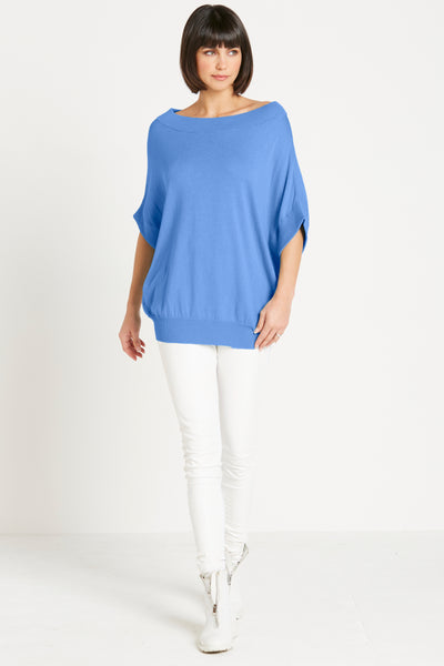 Pima Cotton Summer Knit Boatneck Sweater