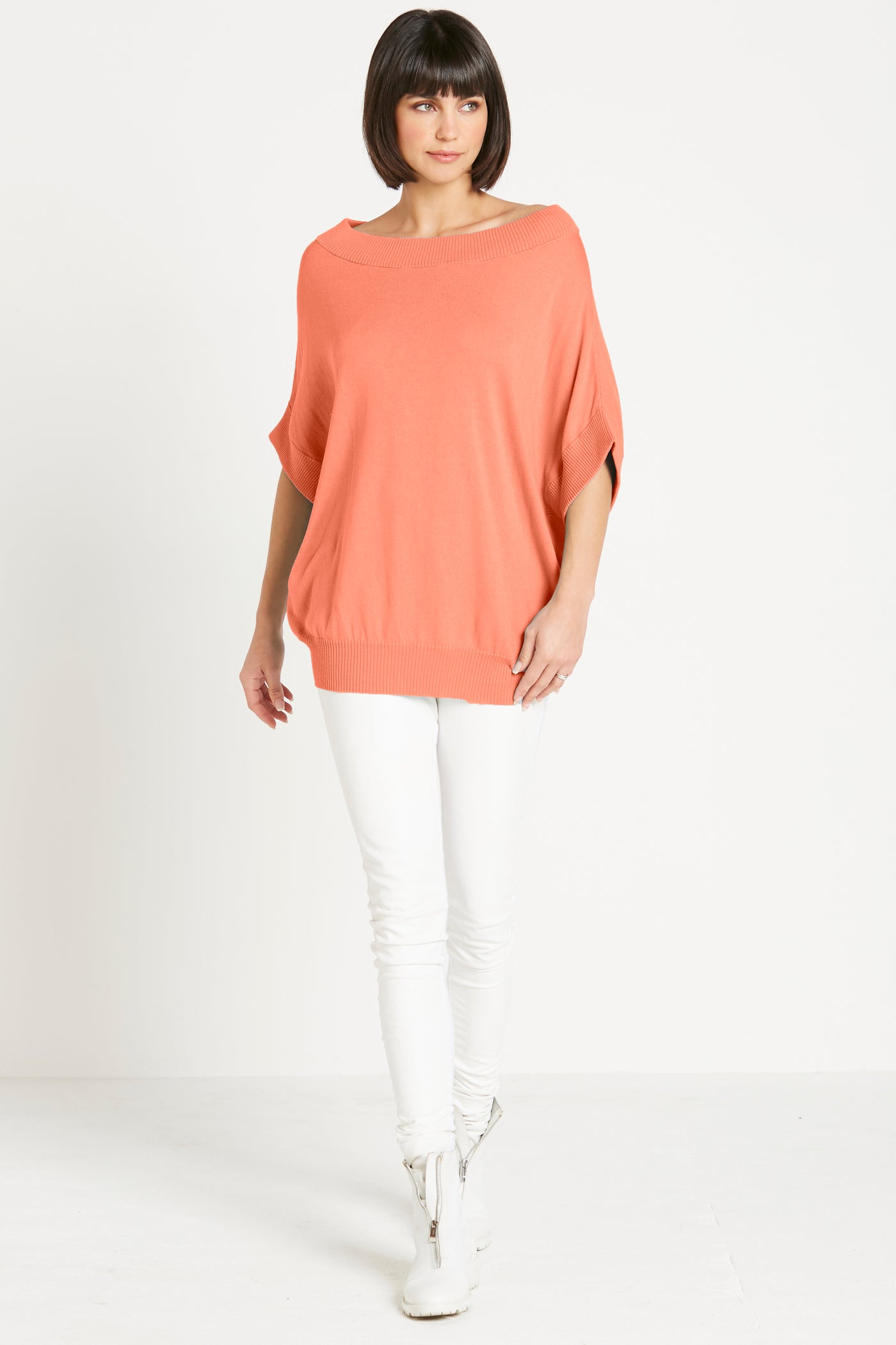 Pima Cotton Summer Knit Boatneck Sweater