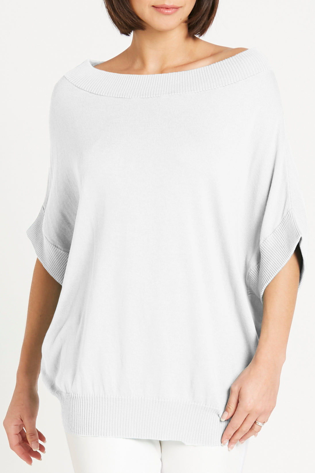 Pima Cotton Summer Knit Boatneck Sweater
