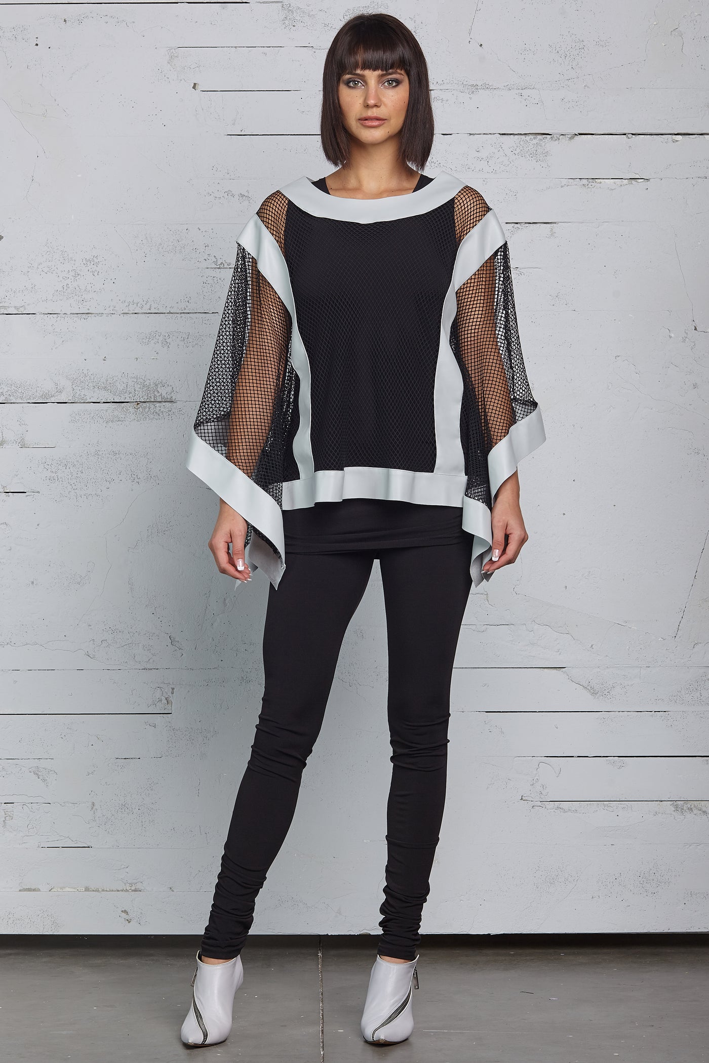 Cotton Fishnet Kabuki Top