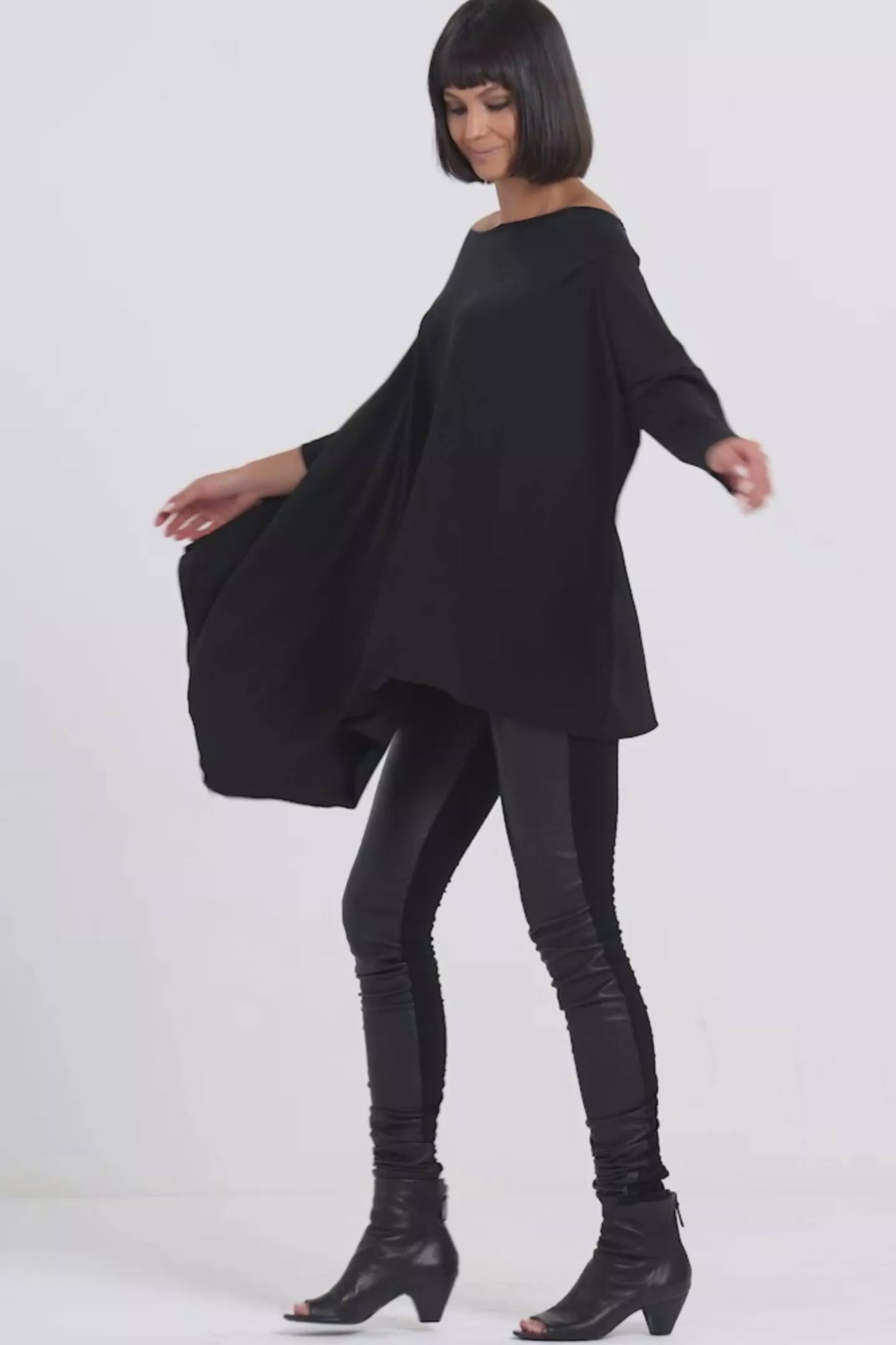 Matte Jersey Cascade Top