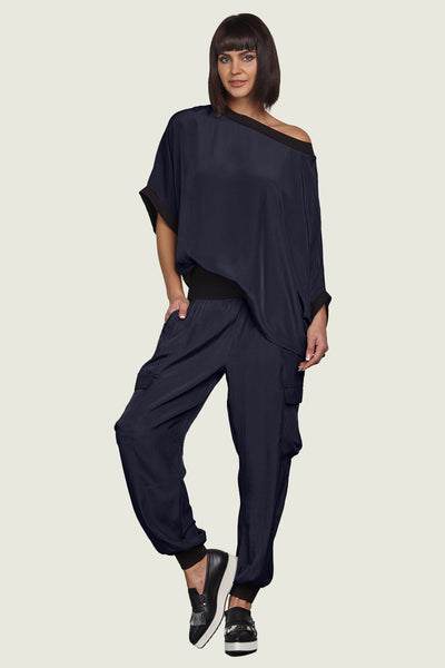 Washable Silk Bateau Top