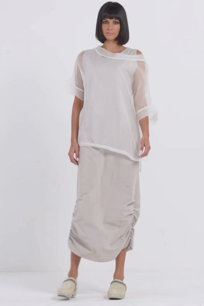 Cotton Lycra Ruched Tank Dress